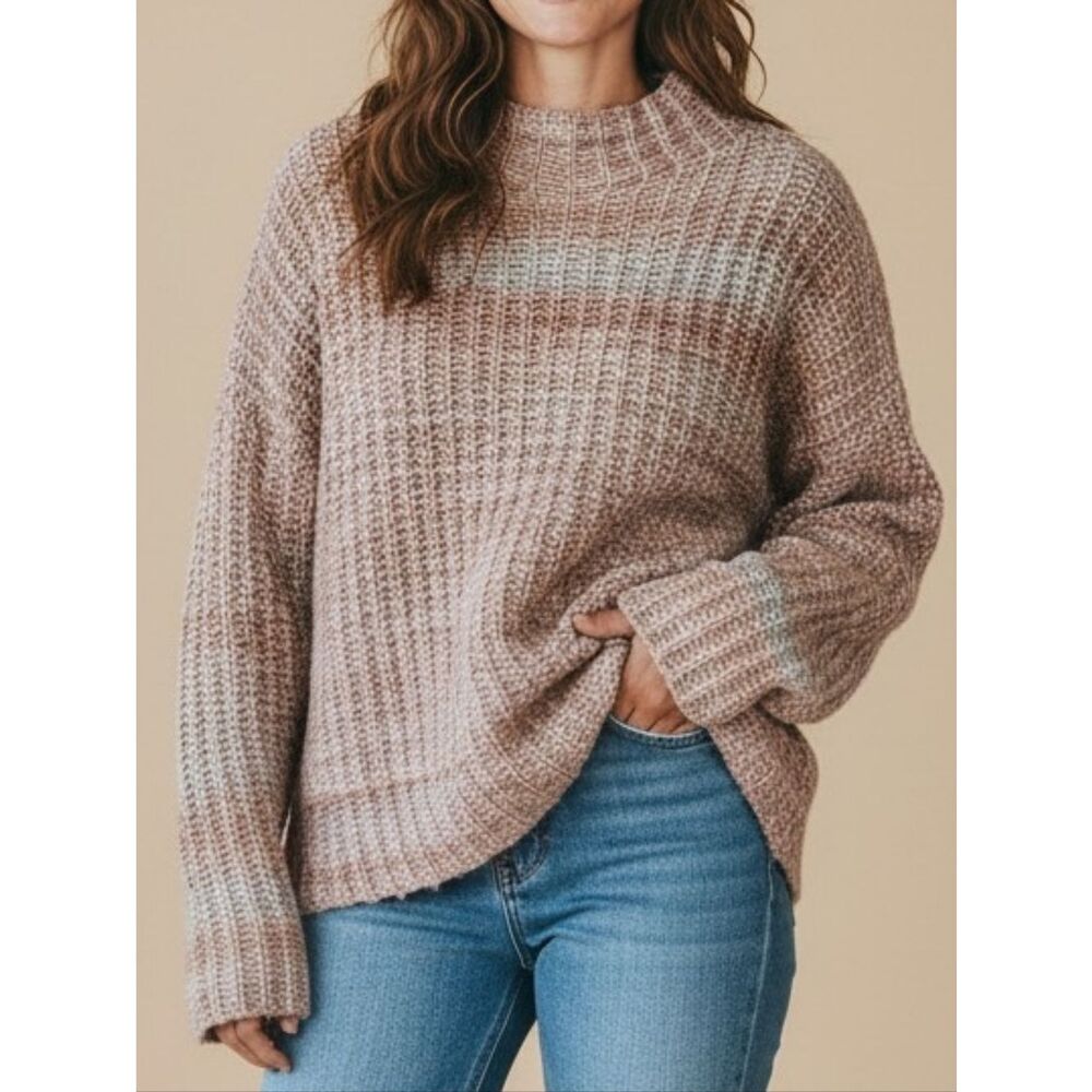 Marled Cozy Ribbed Knit Sweater